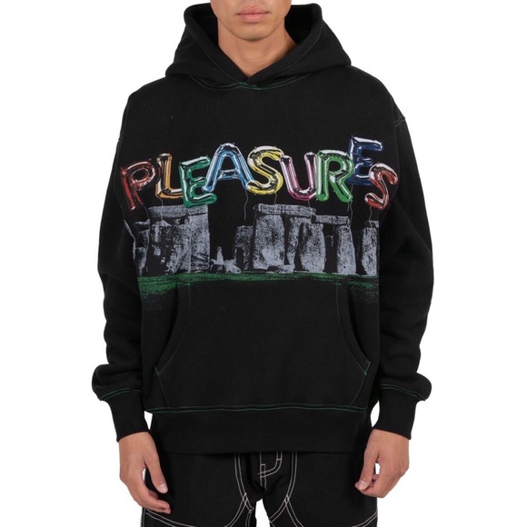Pleasures Other - Pleasures Stonehenge Black Graphic Hoodie